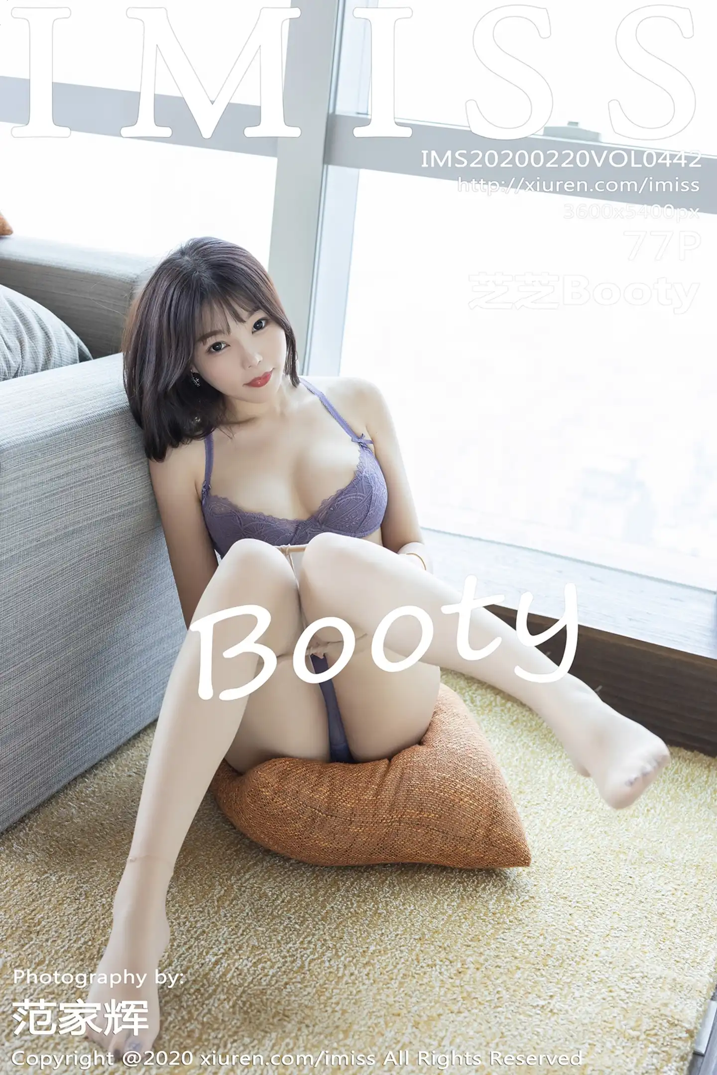 [IMISS爱蜜社]Vol.442_女神芝芝Booty私房镂空内衣配肉丝裤袜秀翘臀美腿诱人写真77P-秀人网 - XiuRen.Pro